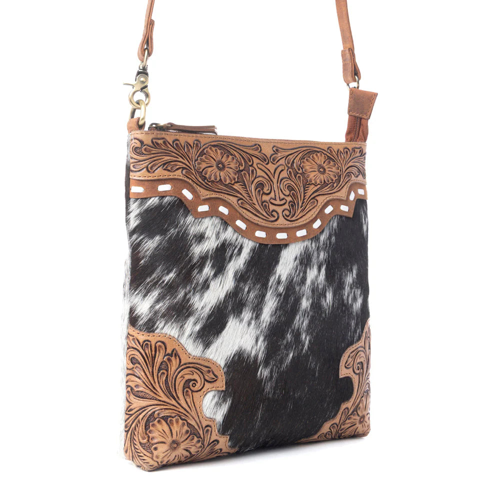Yellowstone Wind River Handtooled Bag in Midnight Sable | Giftware - Handbag | Saddleworld Ipswich
