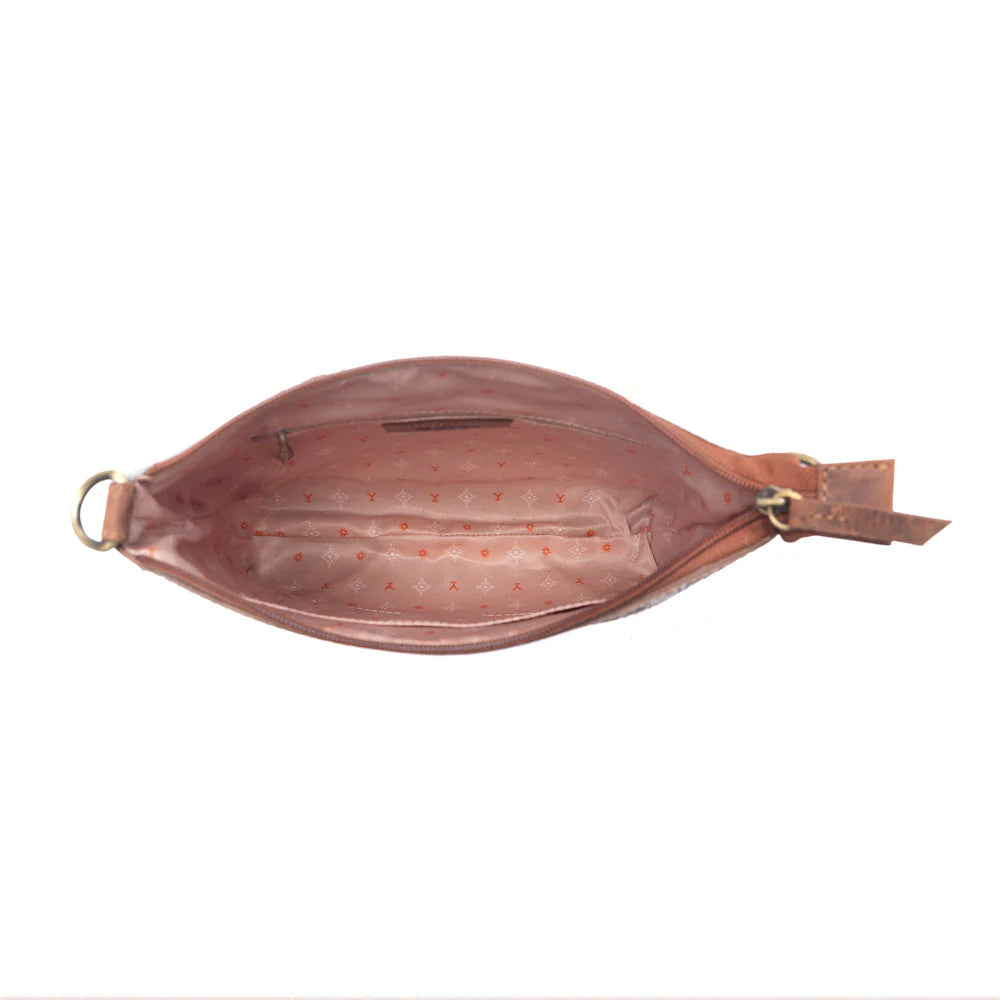 Yellowstone Wind River Handtooled Bag in Midnight Sable