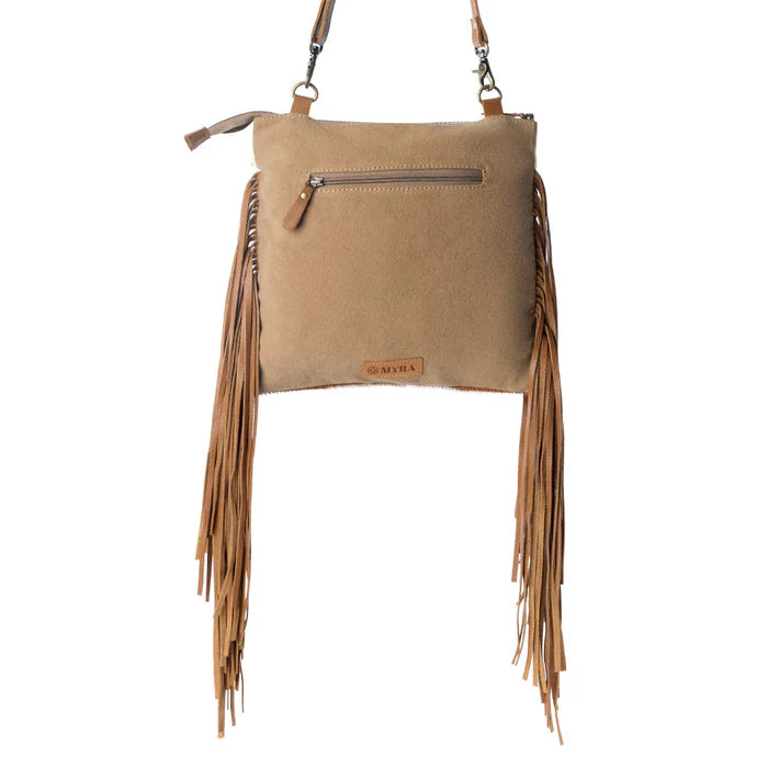 Tumbleweed Trail Fringed Hand-Tooled Bag for Wmns in Light Brown