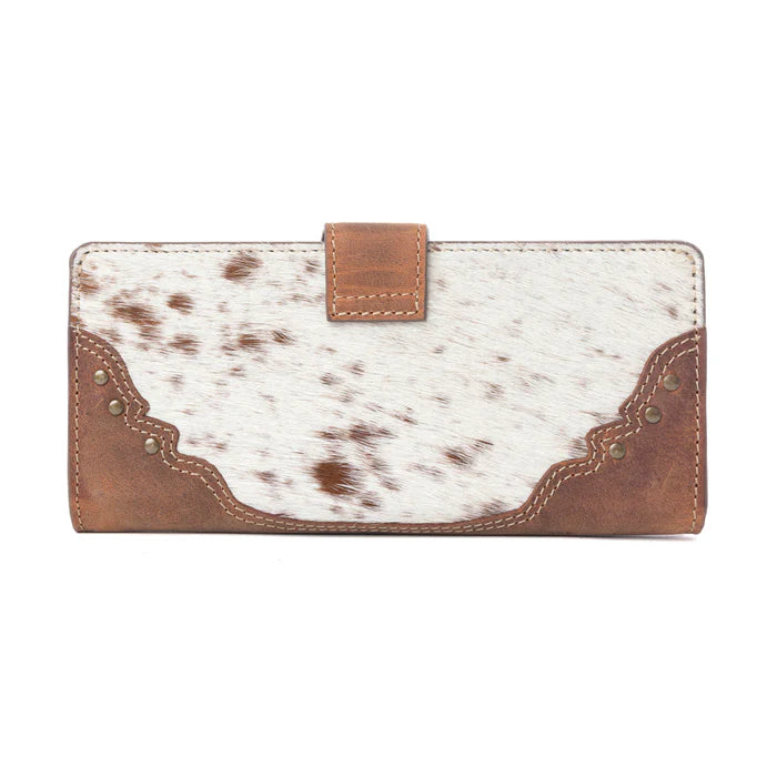 Cedarbar Hairon Leather Wmns Wallet in Honey Drift