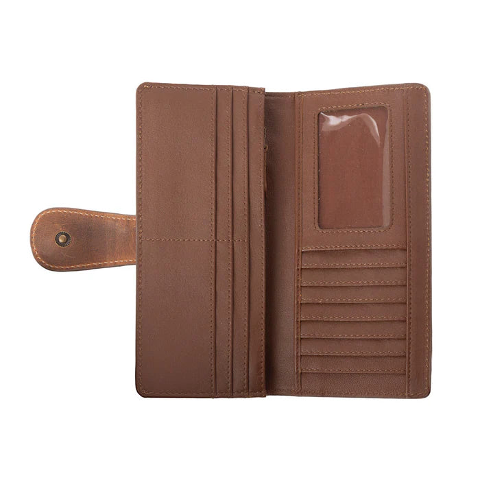 Cedarbar Hairon Leather Wmns Wallet in Honey Drift
