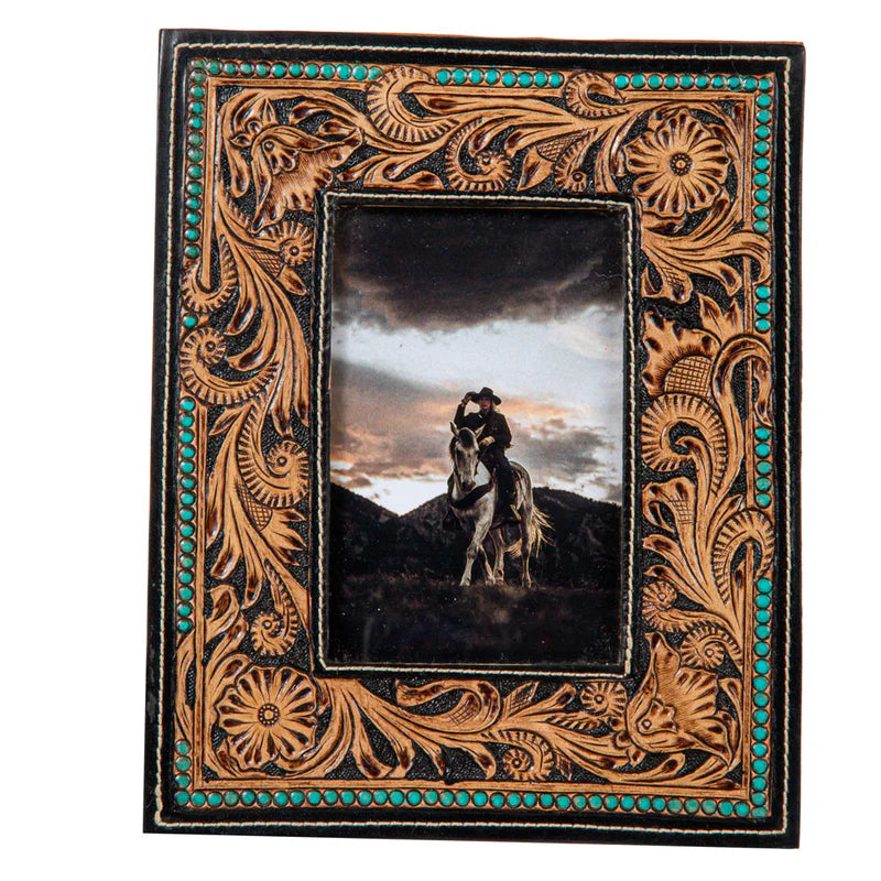 Mesa Plateau Hand Tooled Photo Frame