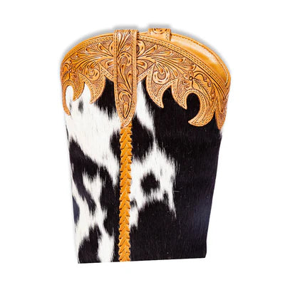 Adelaide Hair On High Top Boots - Black and White