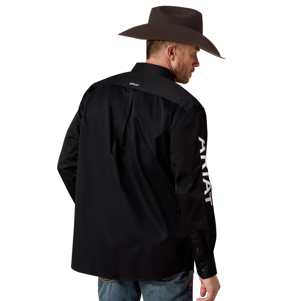 Ariat Mns Team Logo LS Shirt Black/White