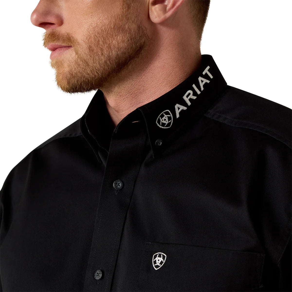 Ariat Mns Team Logo LS Shirt Black/White