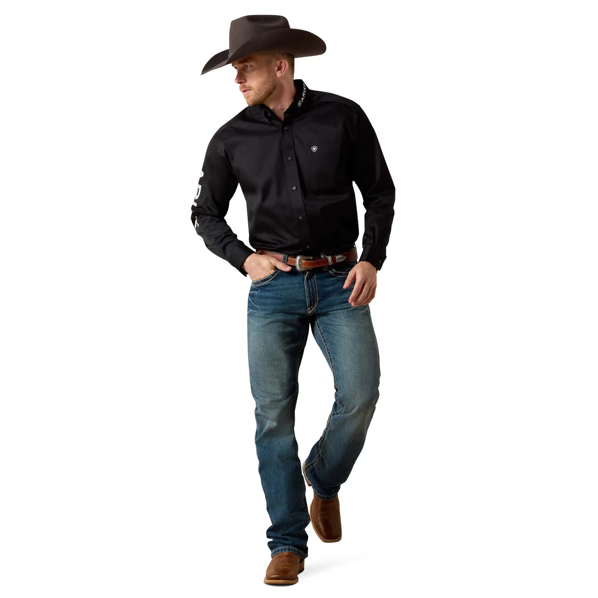 Ariat Mns Team Logo LS Shirt | Country Clothing - Mens Shirts | Saddleworld Ipswich