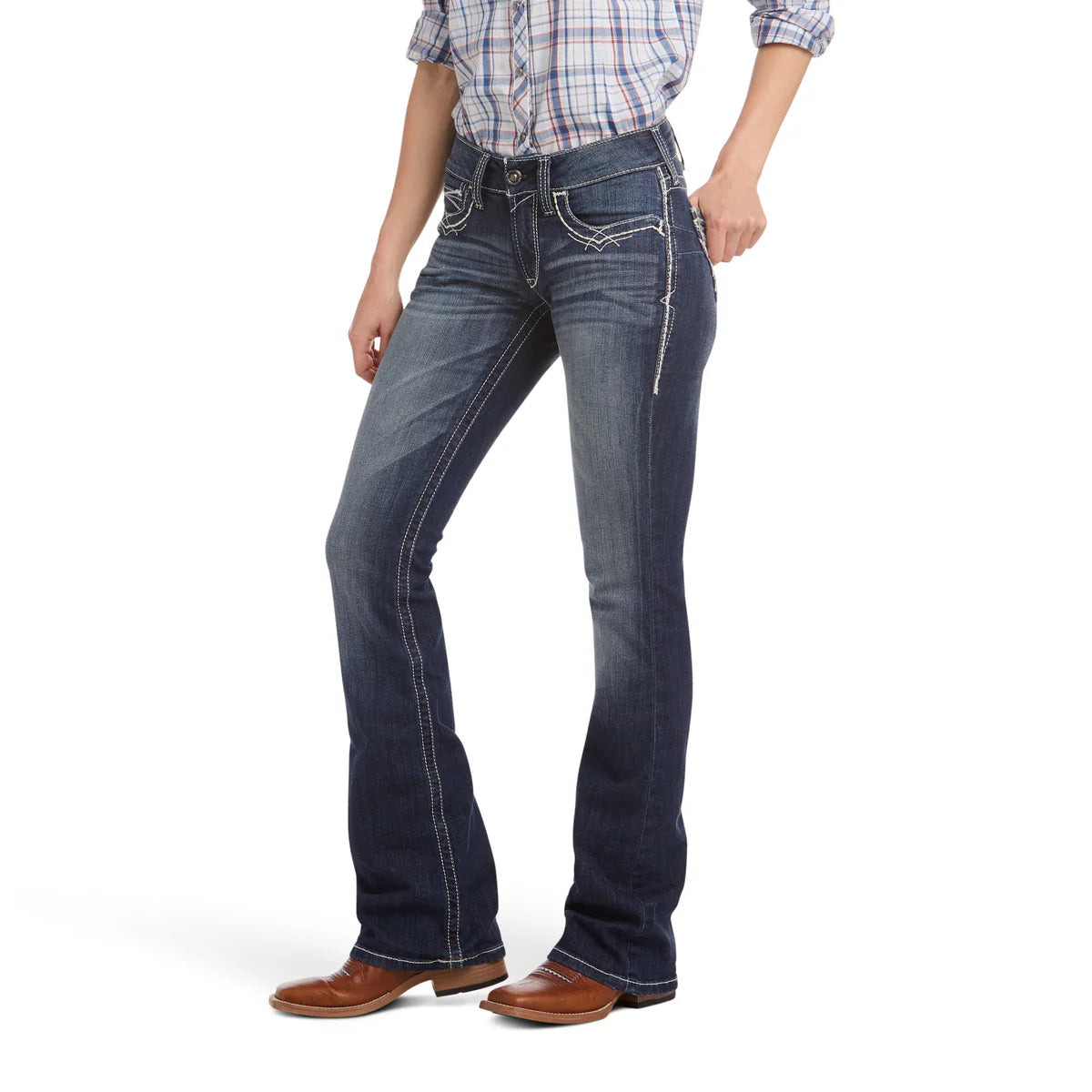 Ariat Wms Real Mid Rise Boot Cut Stretch - Winter 26