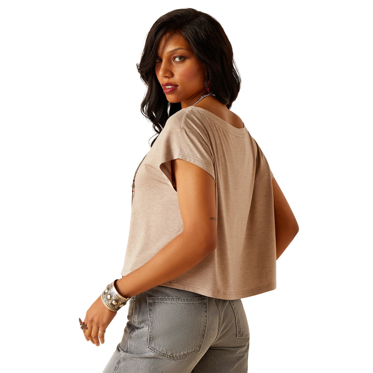 Ariat Wms Cowgirls SS T Shirt Savannah Heather - Black Friday Sale