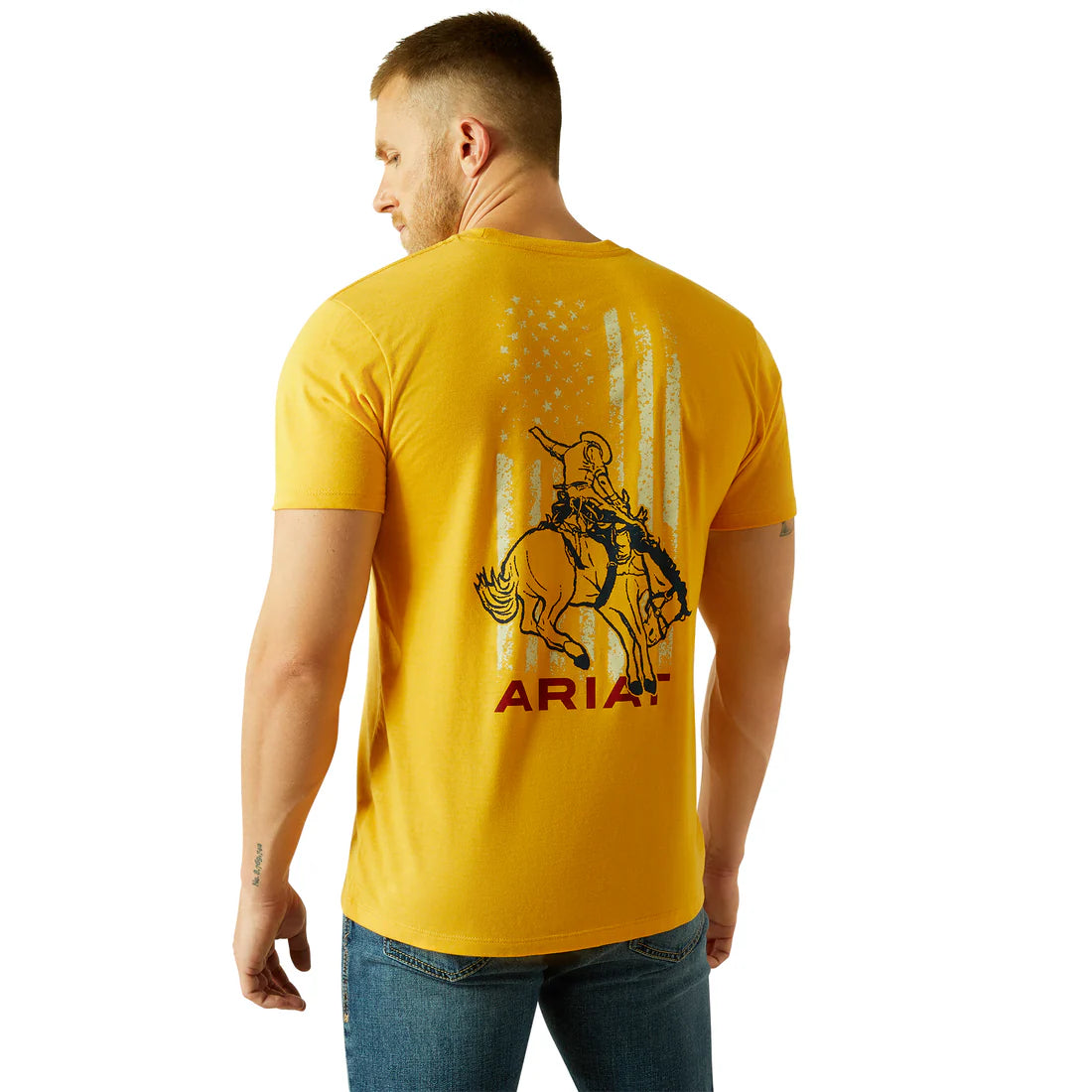 Ariat Mns Rodeo Proud SS Tee Gold Heather
