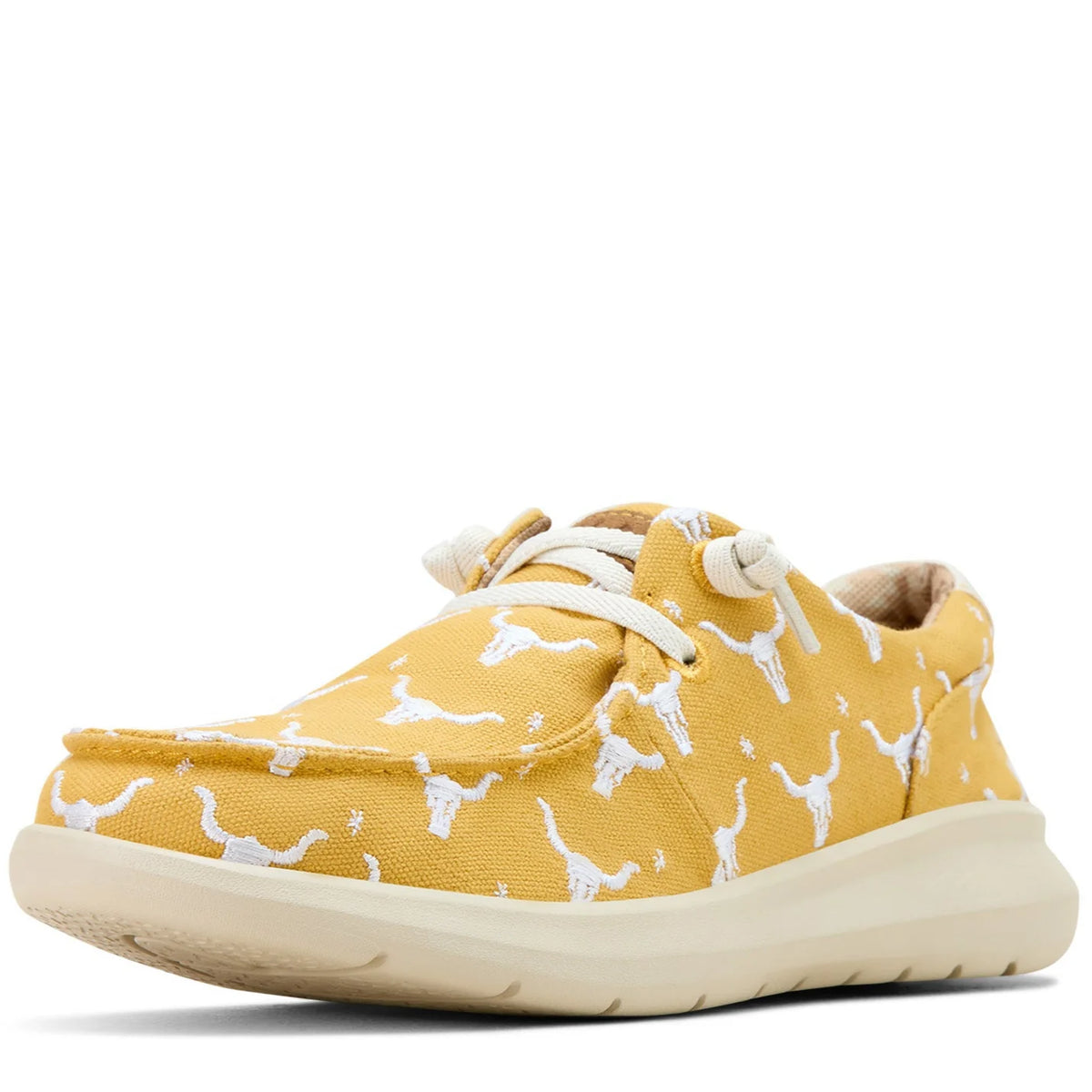 Ariat Wmns Hilo Doodle Mustard Steer Heads - Black Friday Sales