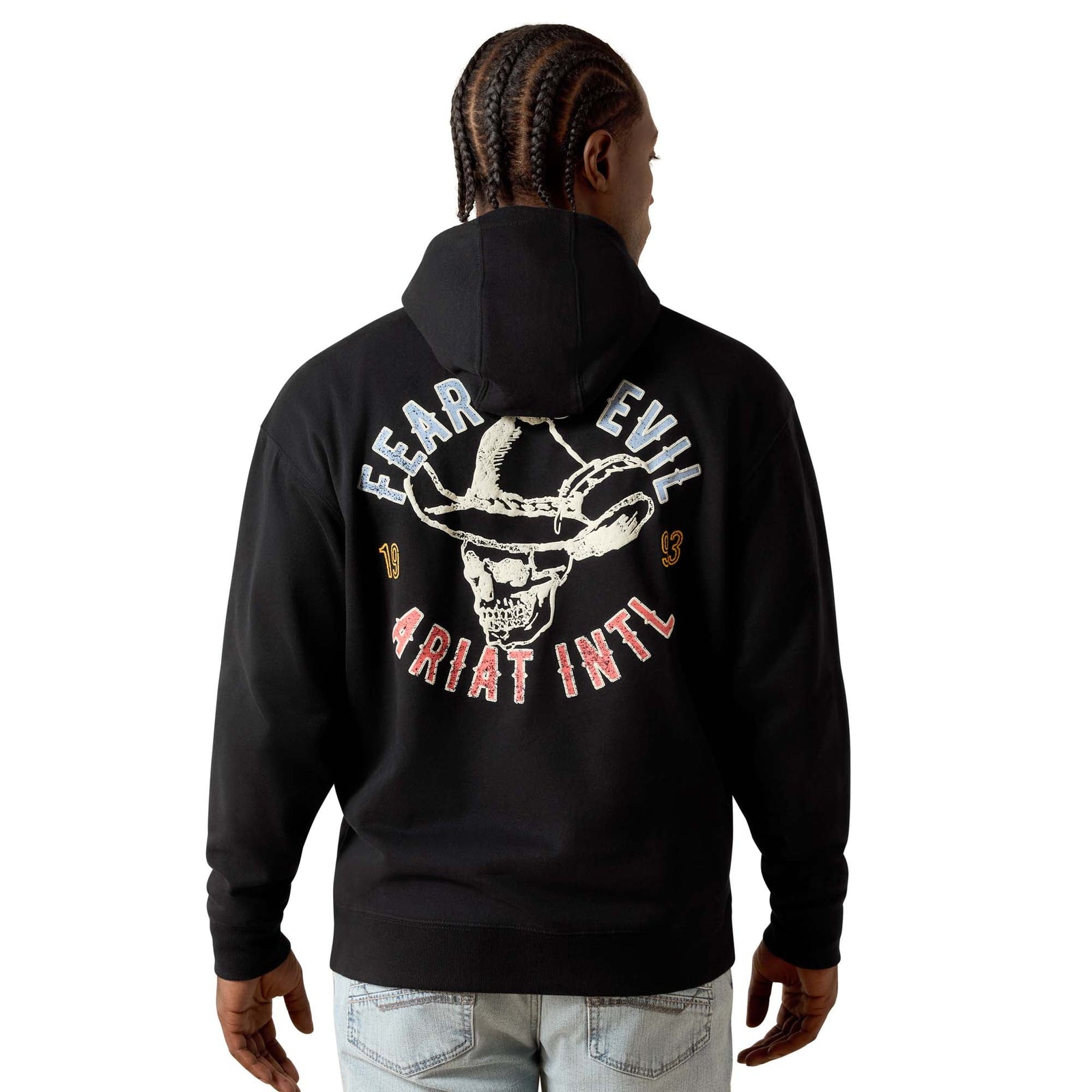Ariat Mns Stitch Skull Hoodie Black