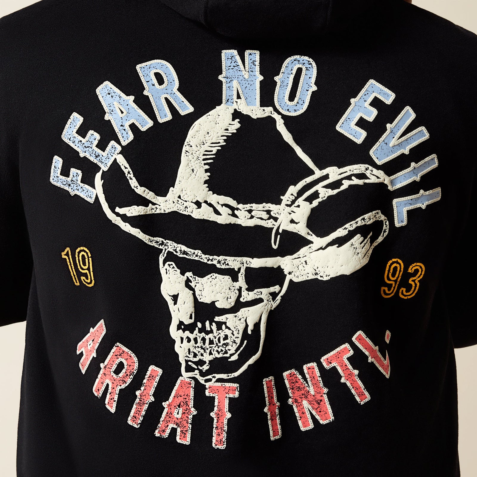 Ariat Mns Stitch Skull Hoodie Black