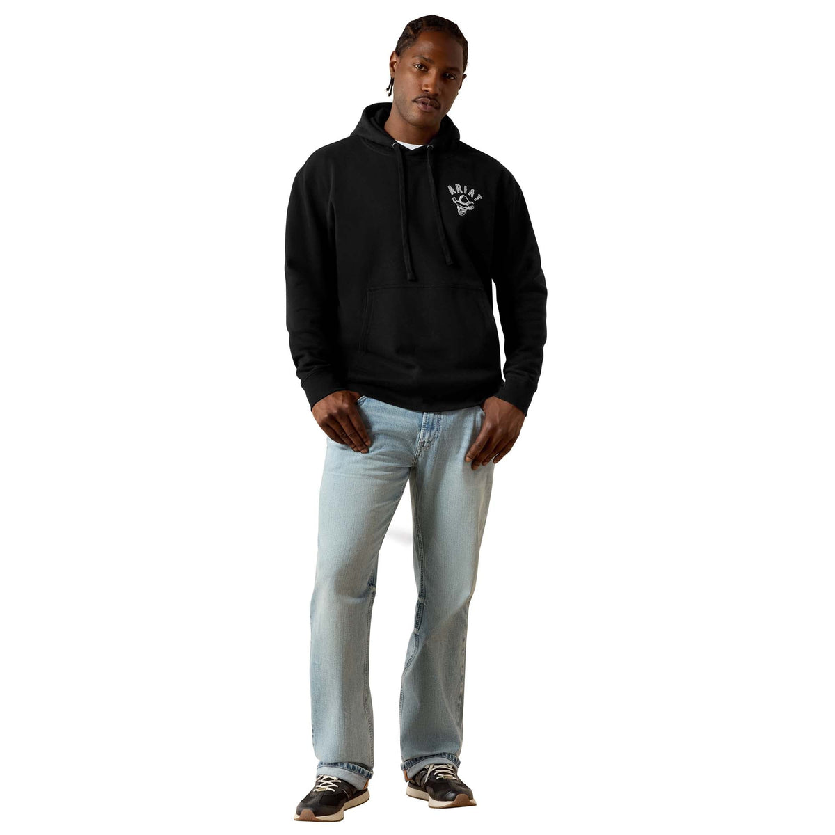 Ariat Mns Stitch Skull Hoodie Black