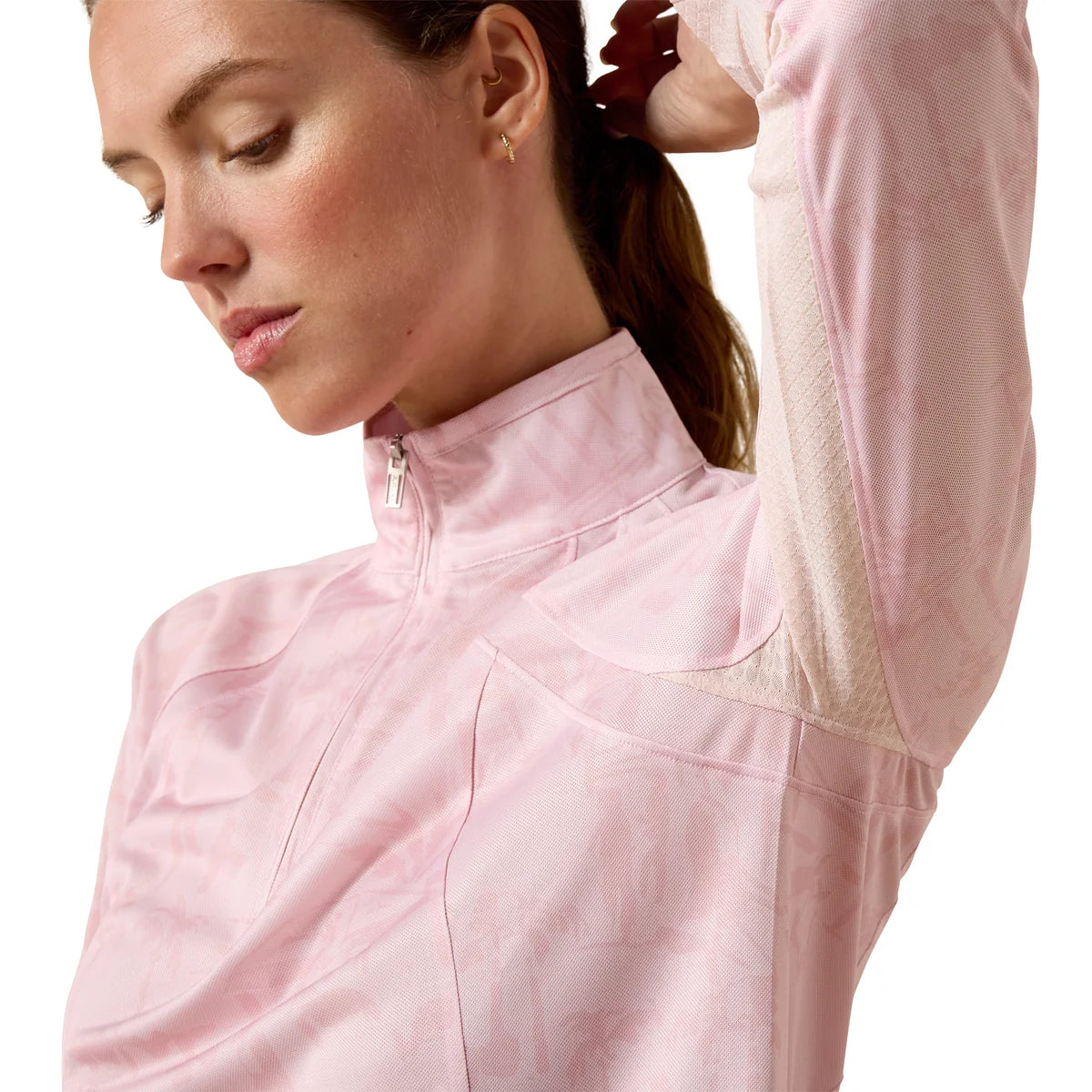 Ariat Wms Sunstopper 3.0 1/4 Zip Sepia Rose Horse Park