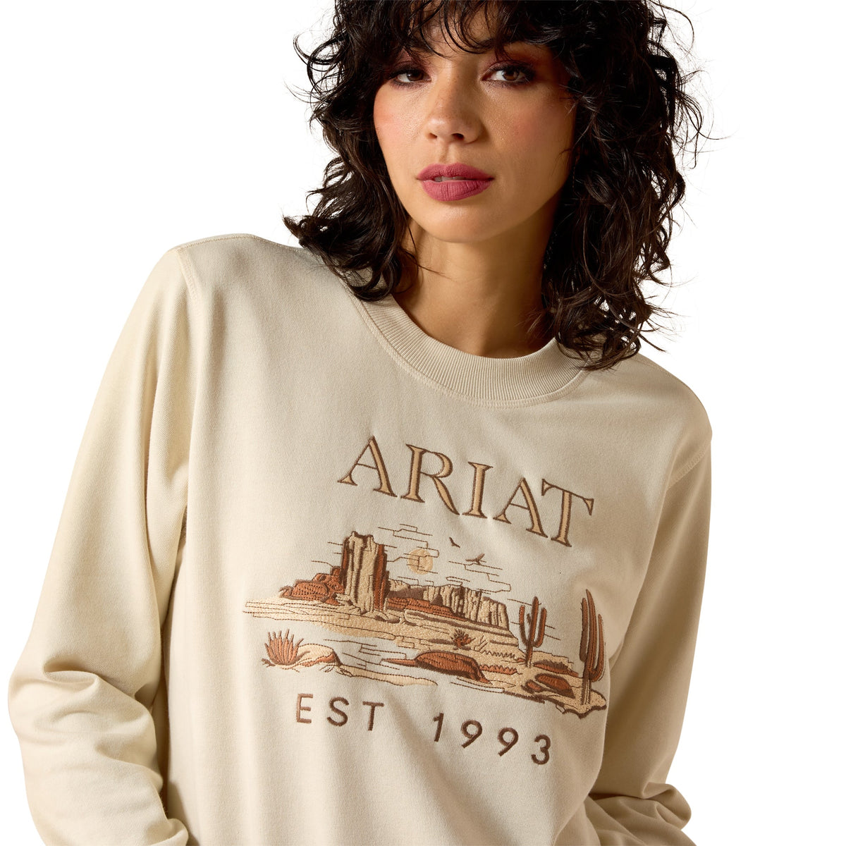 Ariat Wms Essential Crew Sweatshirt Summer Sand