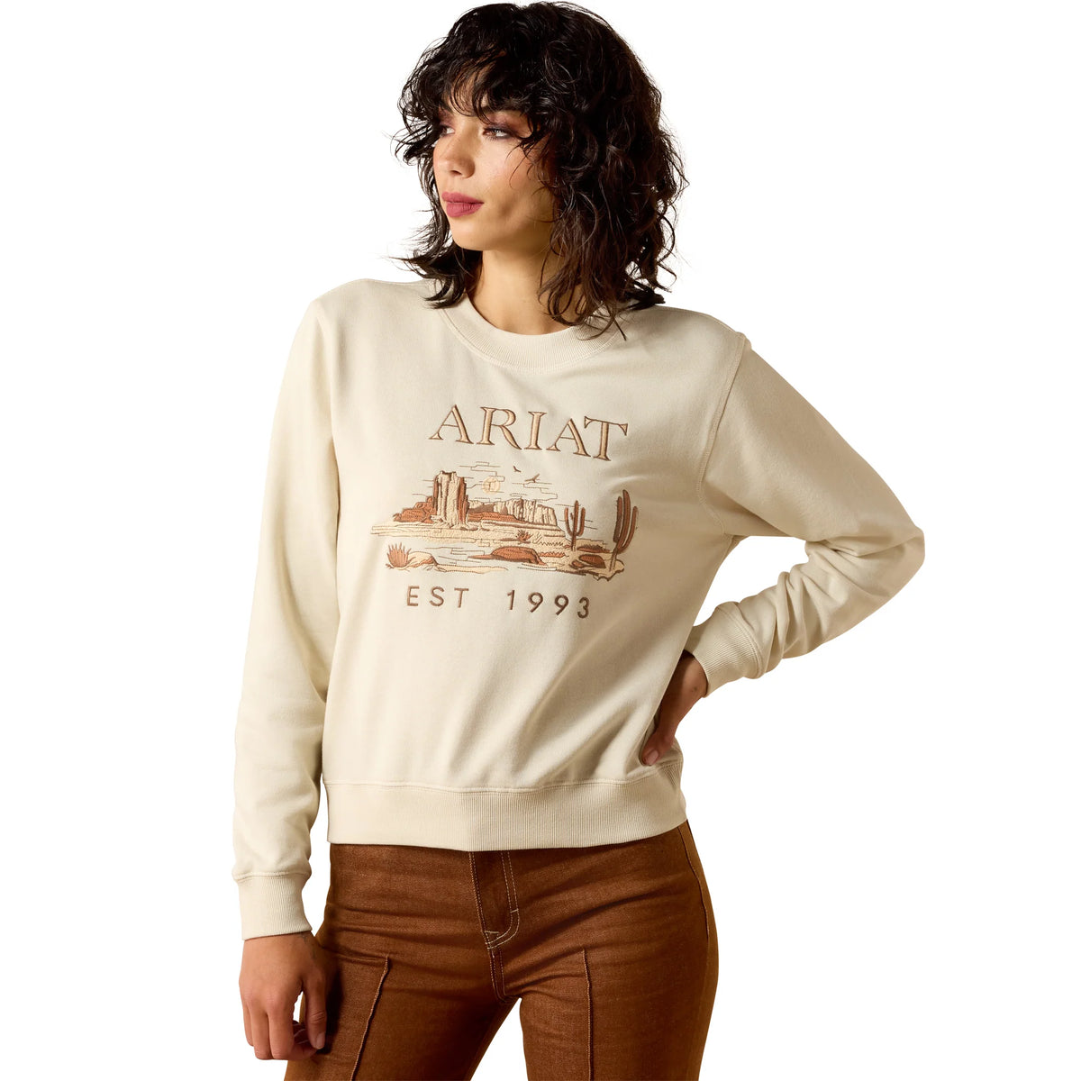 Ariat Wms Essential Crew Sweatshirt Summer Sand