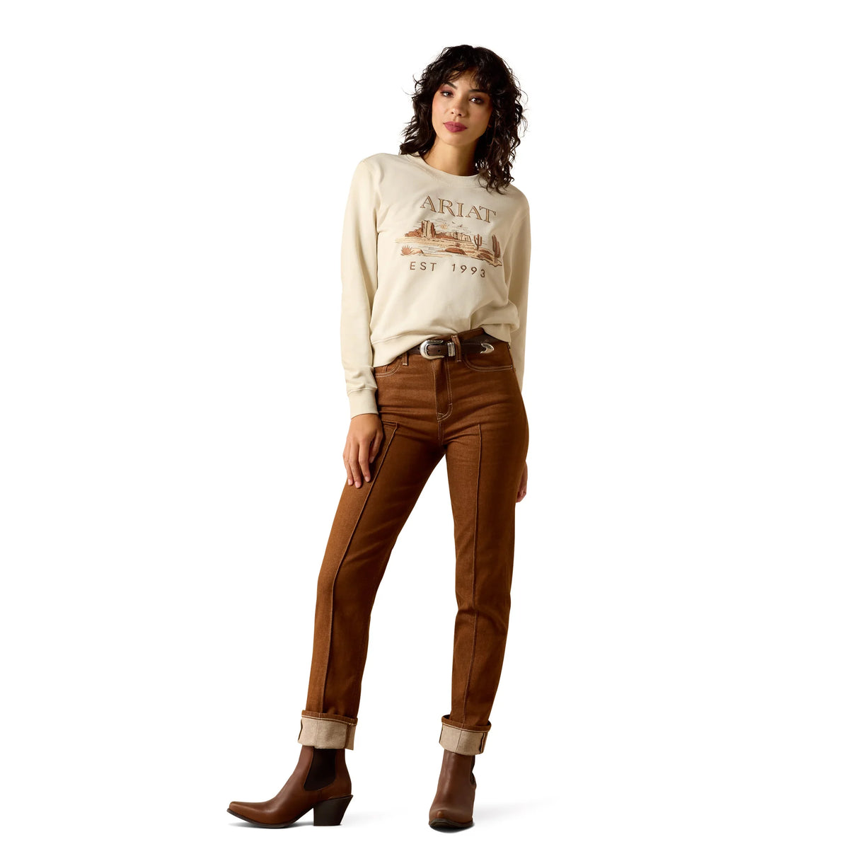 Ariat Wms Essential Crew Sweatshirt Summer Sand