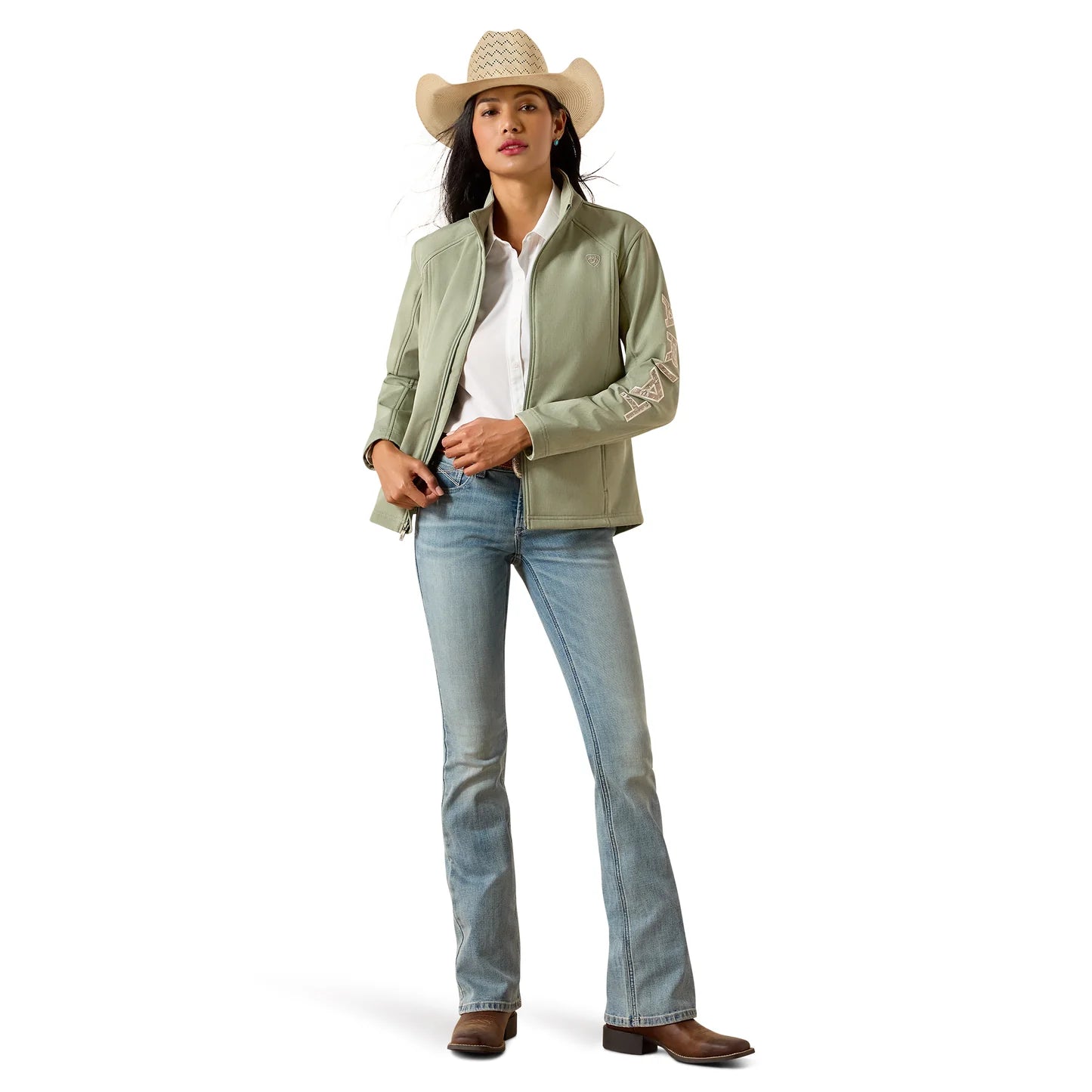 Ariat Wms Logo Softshell Jacket Sea Spray Heather