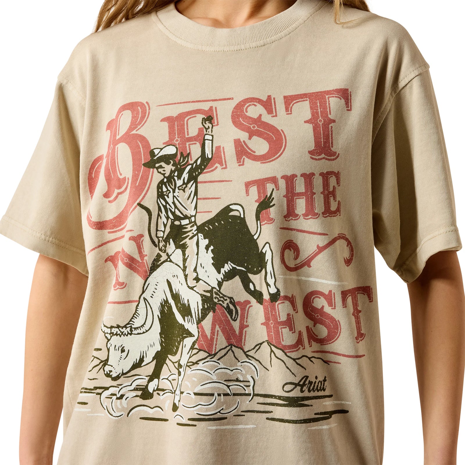 Ariat Wmns Bull Rider Arched SS Tee French Oak