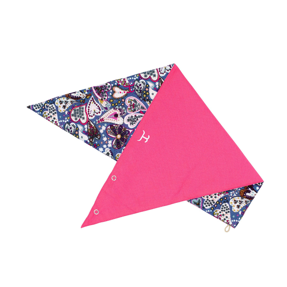 Just Country Carlee Double Sided Scarf Hot Pink/Periwinkle Heart Paisley