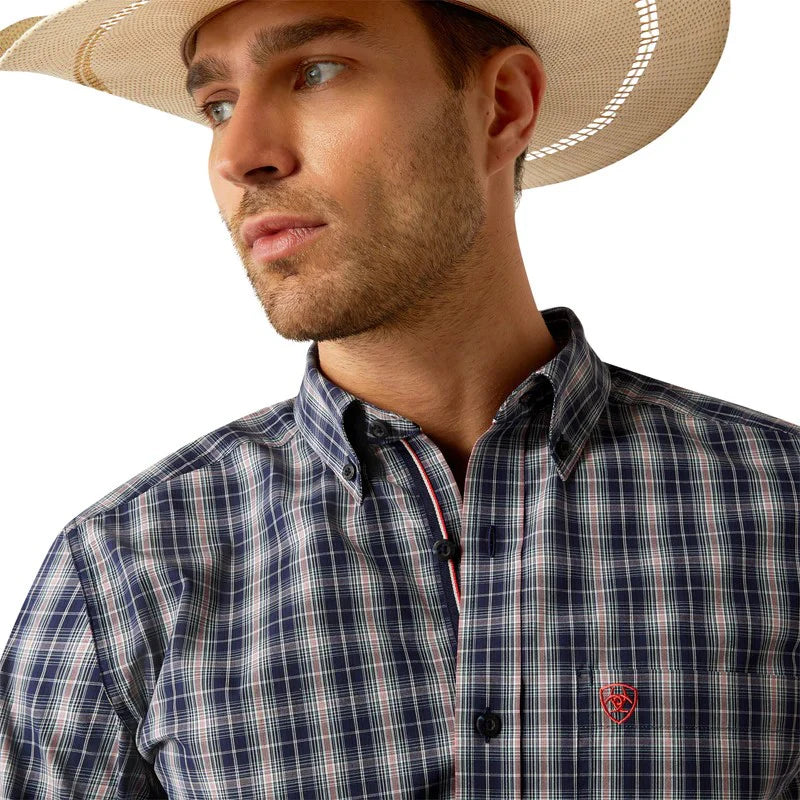 Ariat Mns Pro Series Colston Fitted LS Shirt Navy - EOFY Sale