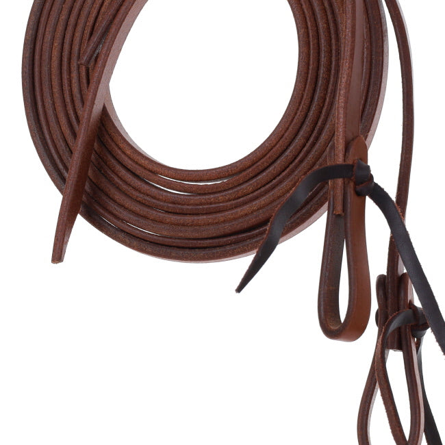 Showman 1/2in x 8ft Oiled Harness Leather Split Reins | Horse Supplies - Reins | Saddleworld Ipswich