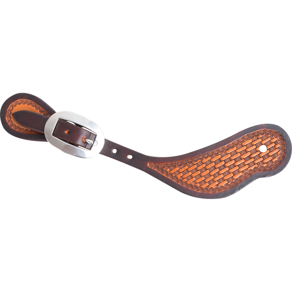 Martin Saddlery Dyed Edge and Tooled Spur Straps