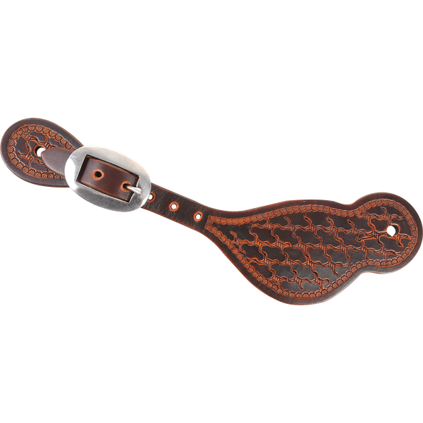 Martin Tombstone Weathered Antique Spurstraps with Twisted Wire Tooling