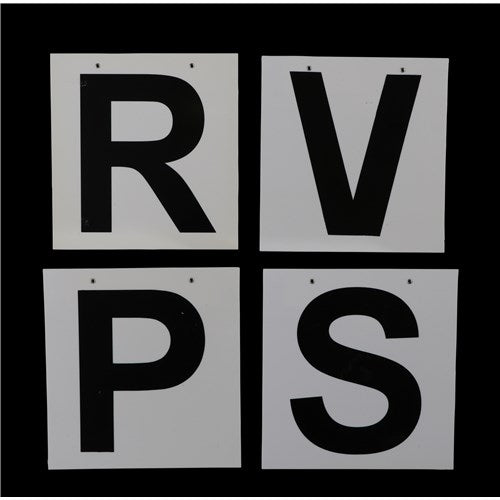 Over Fence Dressage Letters Set P R V S