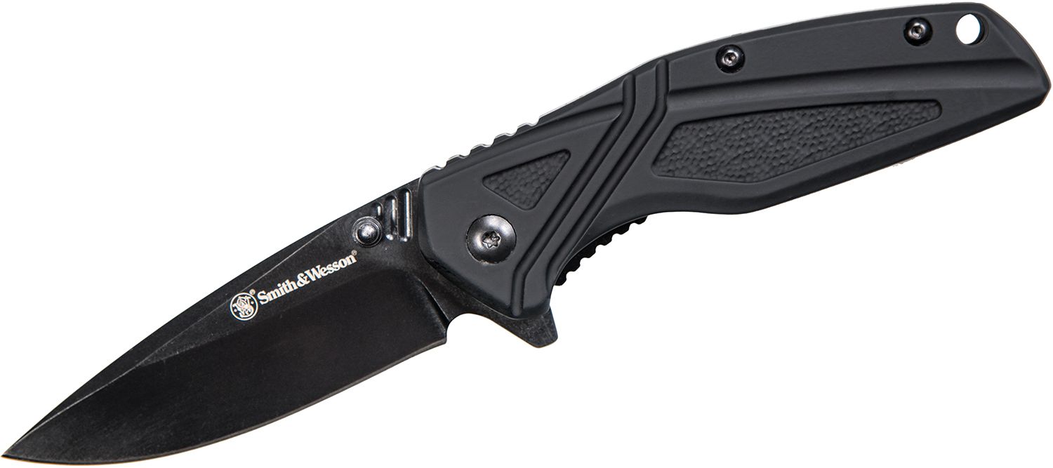 Smith and Wesson Folder Drop Point Silver