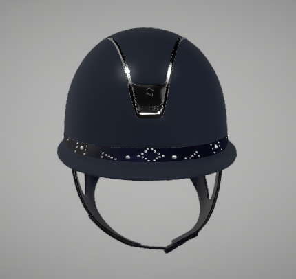 Samshield Miss Shield 2.0 | Celestial Crystal | MATTE BLUE WITH BLACK CHROME TRIM AND BLAZON | RIDER WEAR HELMETS AND SAFETY |