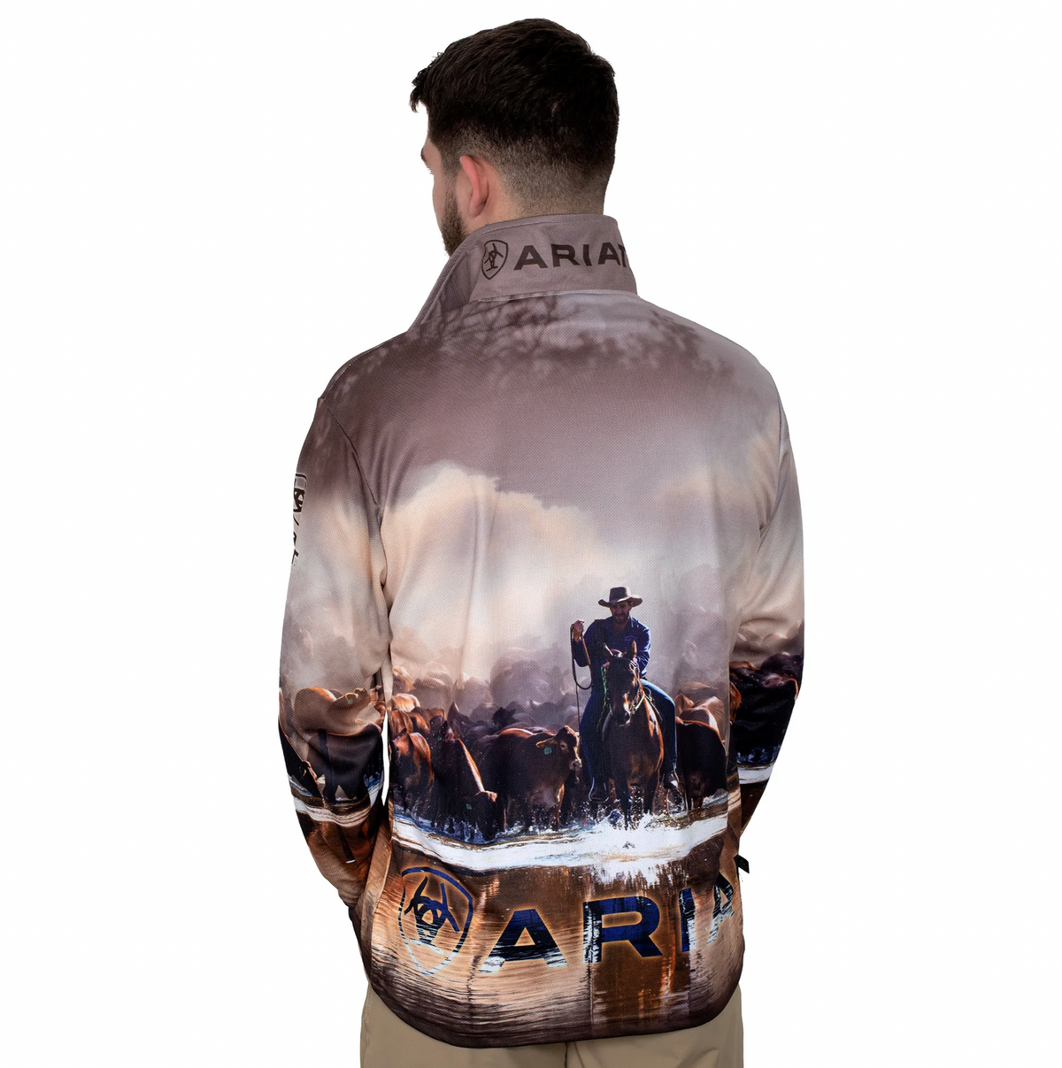 Ariat Mns Fishing Shirt Western Muster - Black Friday Sale