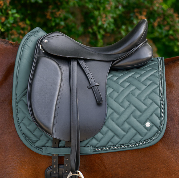 Waldhausen Saddle Pad Turin Pine Green - Dressage | Horse Supplies - Saddle Cloth | Saddleworld Ipswich