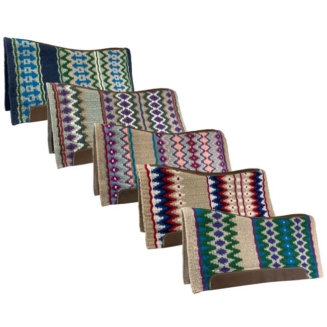 Showman 36in x 34in Wool Top Contoured Memory Felt Pad | HOrse Supplies - Western Pad | Saddleworld Ipswich