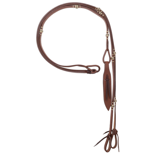 Showman 8ft Flat Leather Romal Reins | Horse Supplies - reins | Saddleworld Ipswich