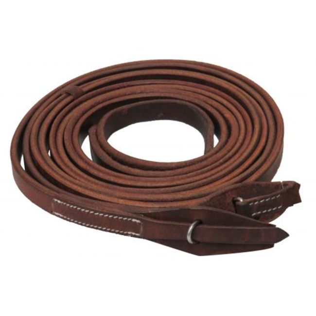 Showman 8ft x .75in Oiled Harness Leather Split Reins with Quick Change Loops | HOrse Supplies - Reins | Saddleworld Ipswich