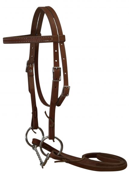 Showman Double Stitched Pony Bridle with Reins | Horse Supplies - Bridle | Saddleworld Ipswich