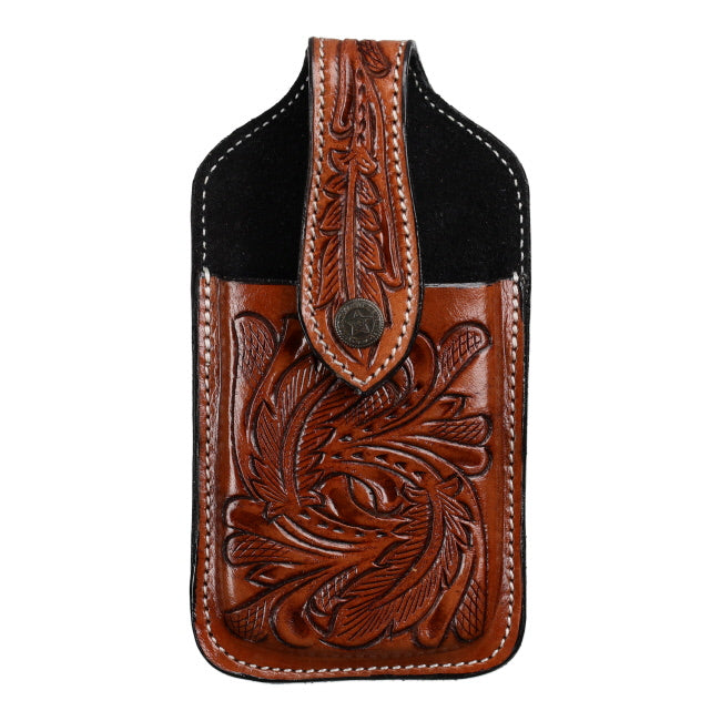 Showman Feather Tooled Cell Phone Holder | Stable Supplies - Accessories | Saddleworld Ipswich
