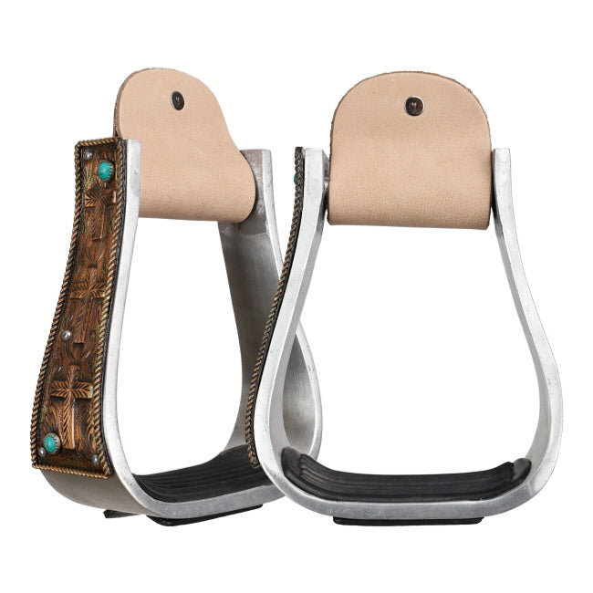 Showman Frontier Faith Aluminium Sitrrups | Horse Supplies - Stirrup Irons | Saddleworld Ipswich