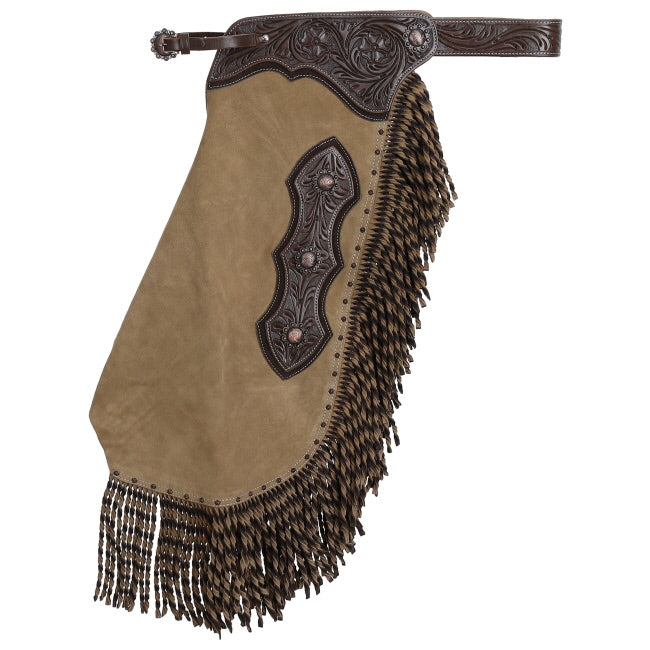 Showman Frontier Tan Chinks | Rider Wear - Chink | Saddleworld Ipswich