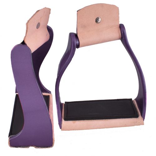 Showman Lightweight Colour Coated Twisted Angled Sitrrups | Horse Supplies - Stirrup Iron | Saddleworld Ipswich