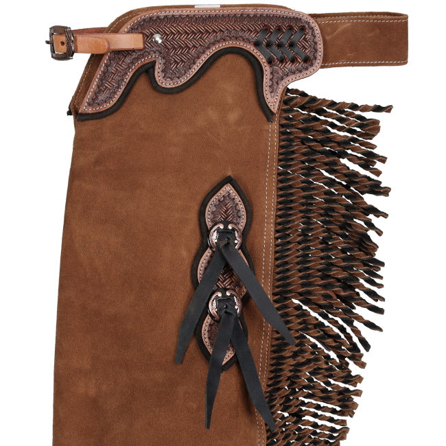 Showman Outback Mocha Chinks | Rider Wear - Chink | Saddleworld Ipswich