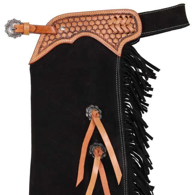 Showman Youth Gunpowder Chinks | Rider Wear - Chaps | Saddleworld Ipswich