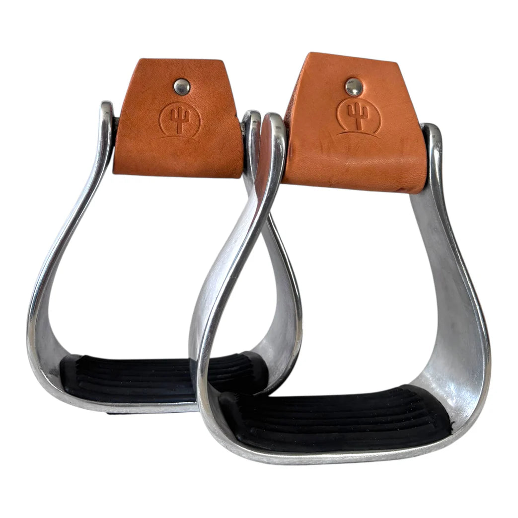 Smooth Like Cactus - Aluminium Oxbow with Rubber Grip | Horse Supplies - Stirrup Iron | Saddleworld Ipswich
