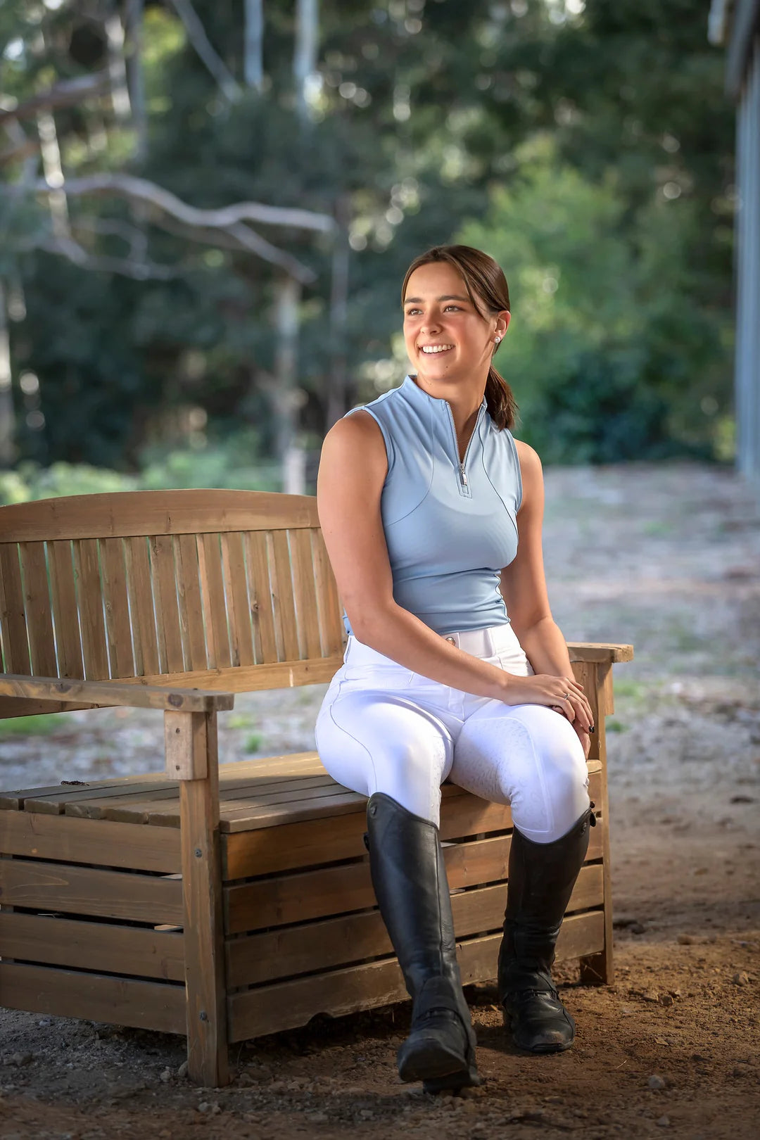 QJ Riding Wear Sophie Sleeveless Training Top - Black Friday Sales