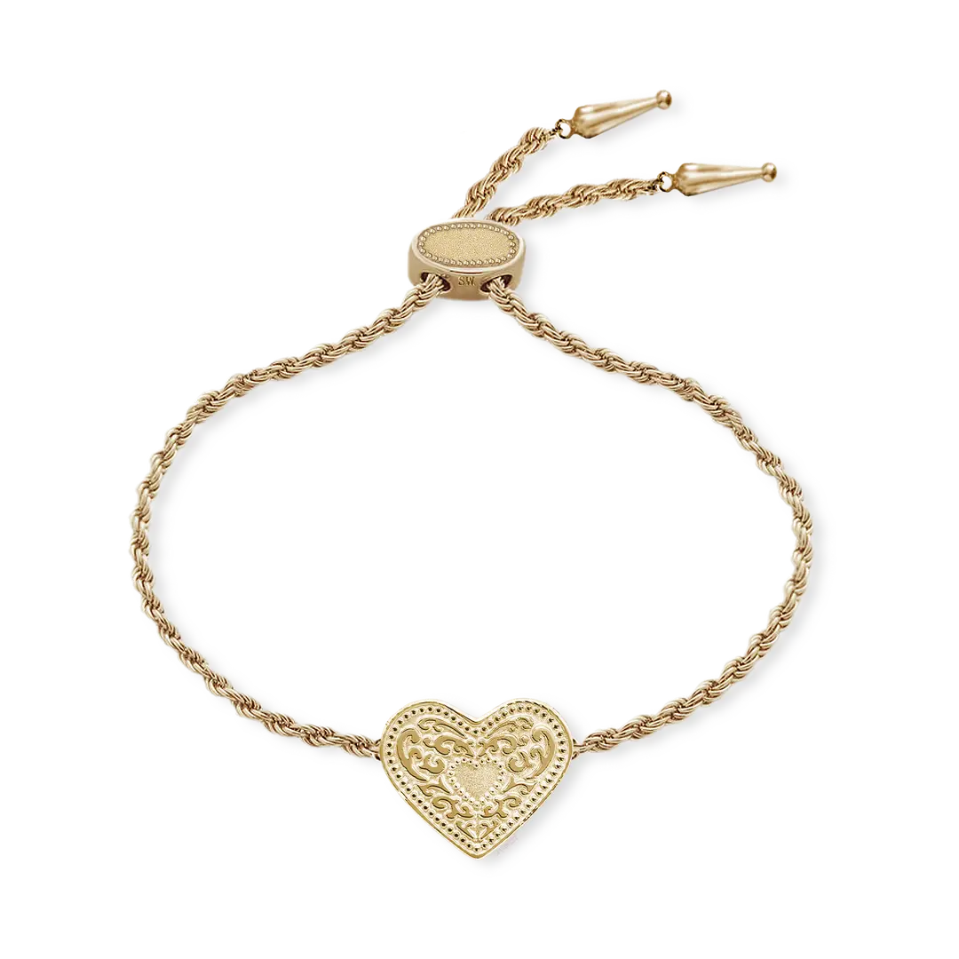 Spur West Audrey Heart Bracelet- Gold | Giftware - Bracelet | Saddleworld Ipswich