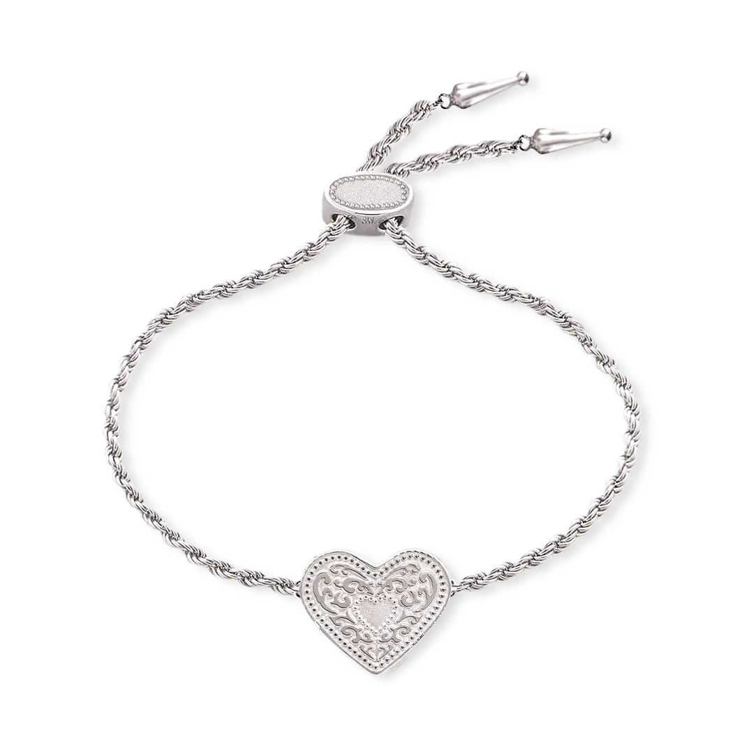 Spur West Audrey Heart Bracelet - Silver | GIftware - Bracelet | Saddleworld Ipswich