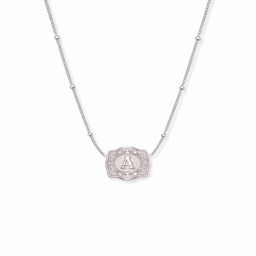 Spur West Ultra Mini Belt Buckle Necklace - Initial | Giftware - Necklace | Saddleworld Ipswich