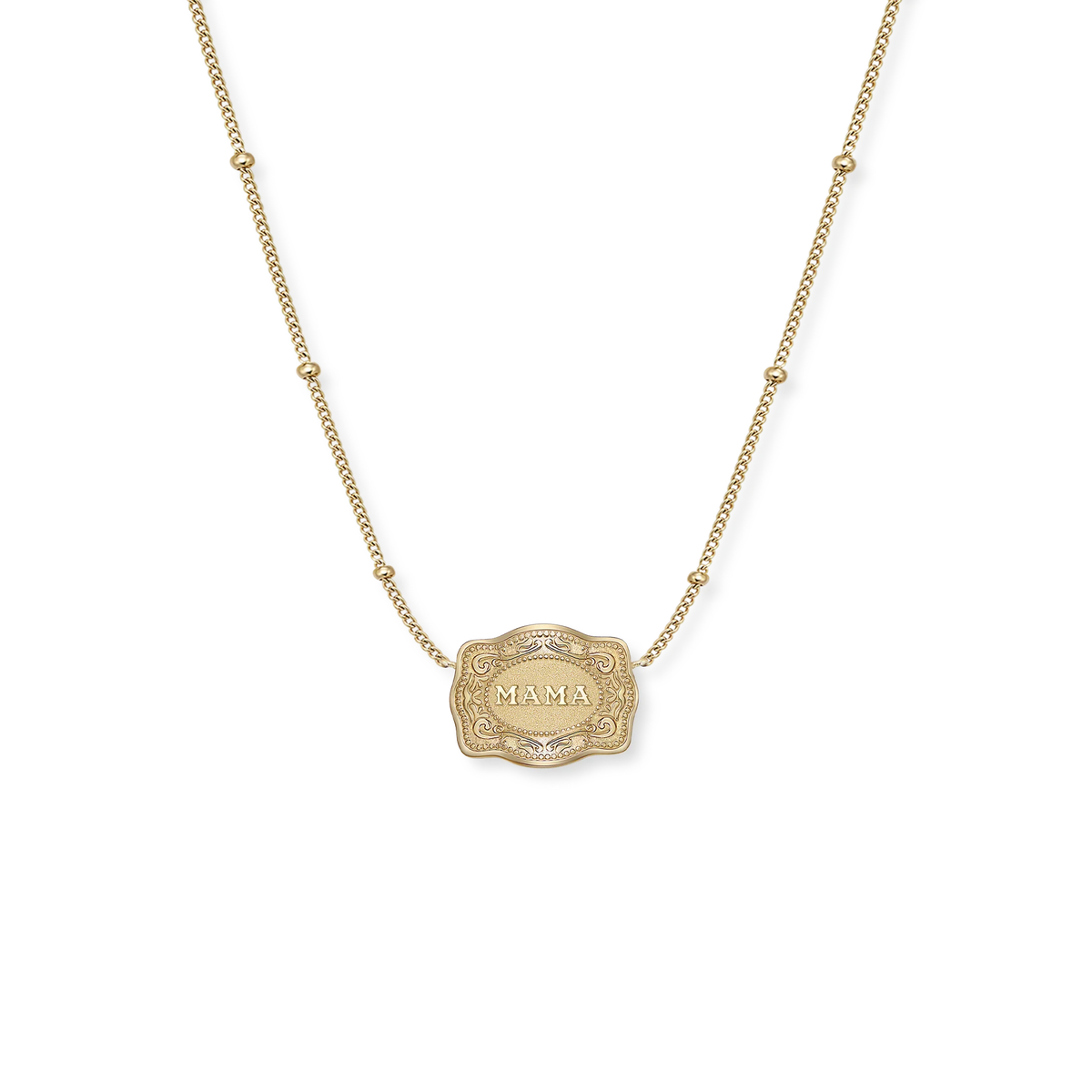 Spur West Ultra Mini Belt Buckle Necklace - Mama | Giftware - Jewellery | Saddleworld Ipswich