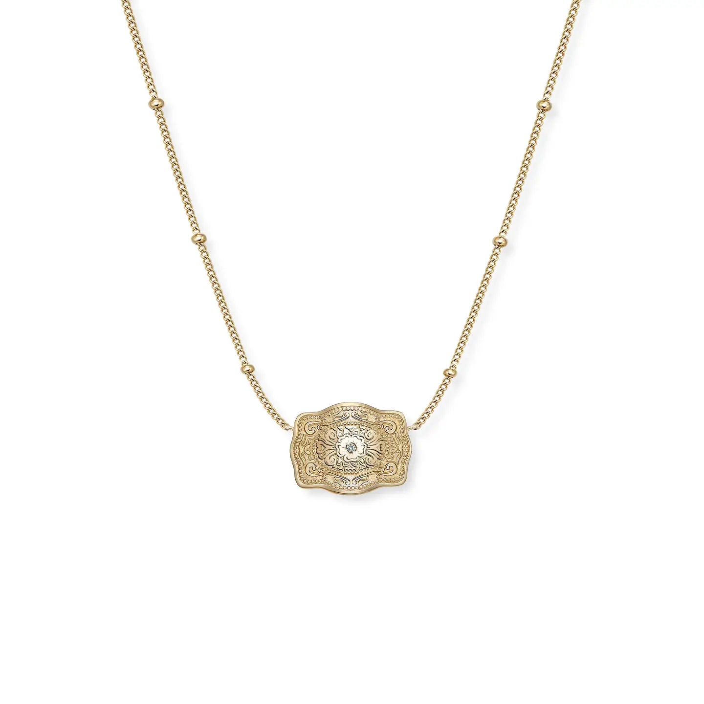 Spur West Ultra Mini Belt Buckle Necklace Amelia Rose Gold | Giftware - Jewellery | Saddleworld Ipswich